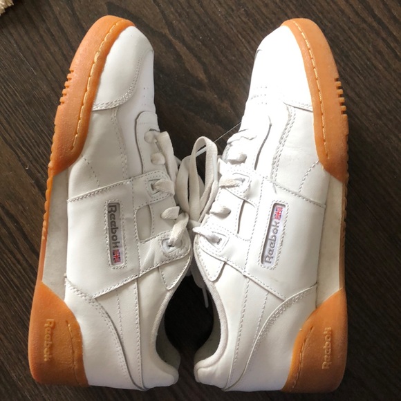 SOLD White Reebok Classics with Gum Sole - Picture 5 of 7